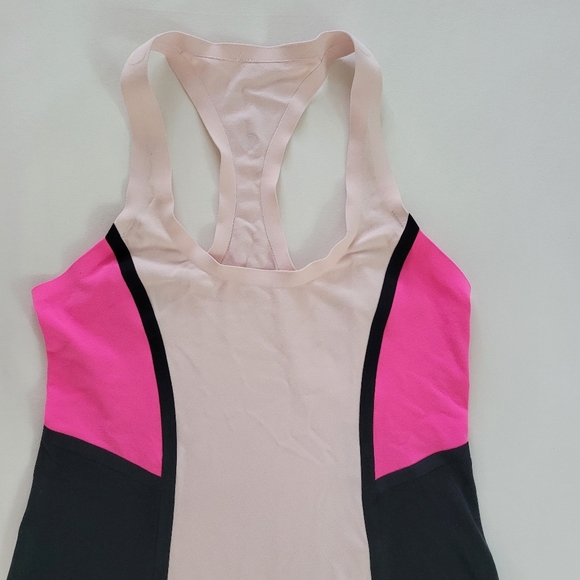 Lululemon Cool Racerback Surf Bonded Tank Parfait Pink Pinkelicious Black Size 0 - Picture 6 of 11